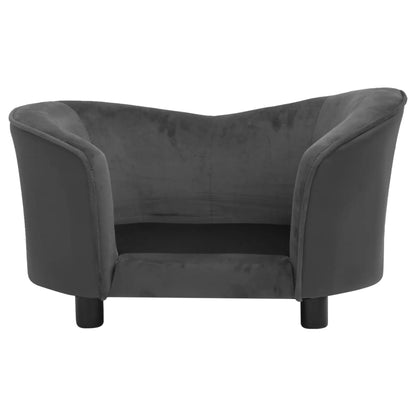 vidaXL Divano per Cani Grigio Scuro 69x49x40 cm in Peluche e Similpelle
