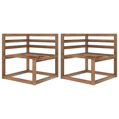 vidaXL Divano da Giardino Pallet 2Posti con Cuscini Bianchi Legno Pino