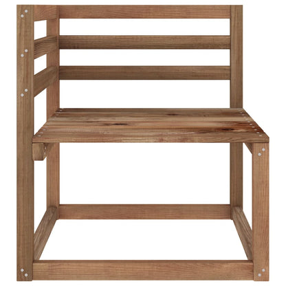 vidaXL Divano da Giardino Pallet 2Posti con Cuscini Bianchi Legno Pino