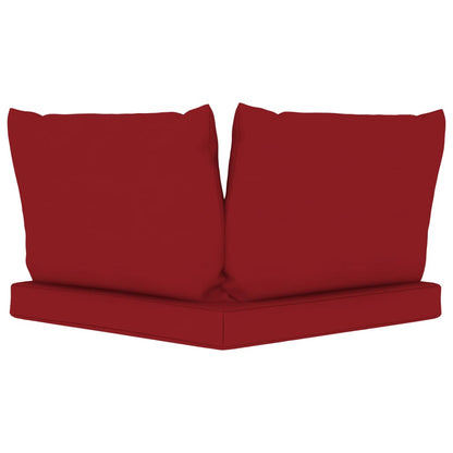 vidaXL Divano da Giardino Pallet 2 Posti Cuscini Rosso Vino Legno Pino