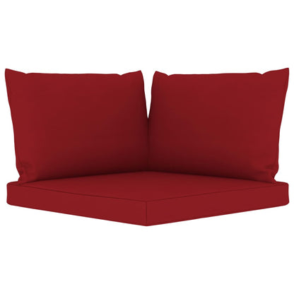 vidaXL Divano da Giardino Pallet 2 Posti Cuscini Rosso Vino Legno Pino