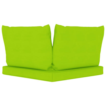 vidaXL Divano Giardino Pallet 2 Posti Cuscini Verde Chiaro Legno Pino
