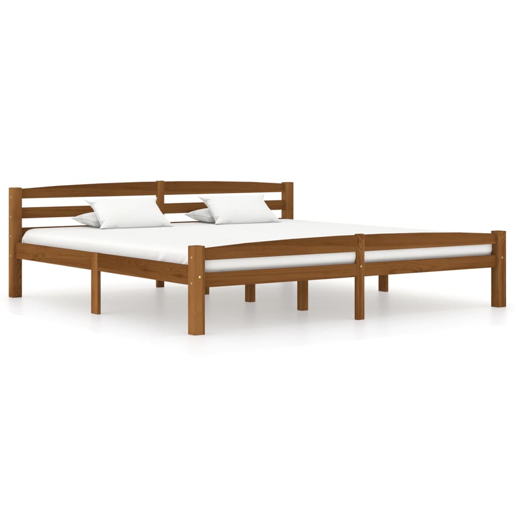 vidaXL Giroletto senza Materasso Ambrato 180x200 cm in Legno di Pino