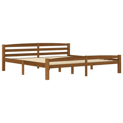 vidaXL Giroletto senza Materasso Ambrato 180x200 cm in Legno di Pino