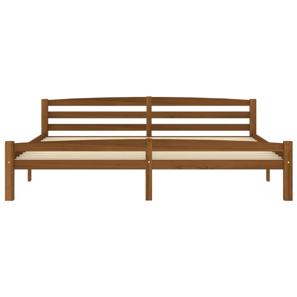 vidaXL Giroletto senza Materasso Ambrato 180x200 cm in Legno di Pino