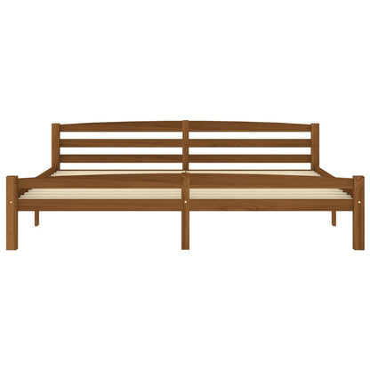 vidaXL Giroletto senza Materasso Ambrato 180x200 cm in Legno di Pino