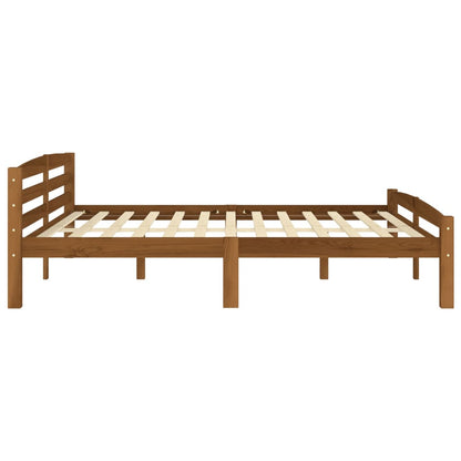 vidaXL Giroletto senza Materasso Ambrato 180x200 cm in Legno di Pino
