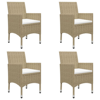 vidaXL Set Mobili da Pranzo per Giardino 7 pz Beige