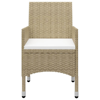 vidaXL Set Mobili da Pranzo per Giardino 7 pz Beige