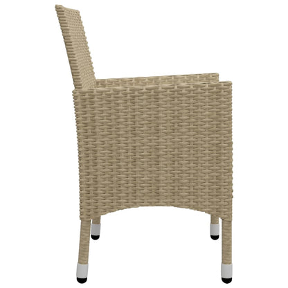 vidaXL Set Mobili da Pranzo per Giardino 7 pz Beige