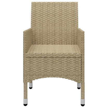 vidaXL Set Mobili da Pranzo per Giardino 7 pz Beige