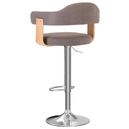 vidaXL Sgabelli da Bar 2 pz Grigio Talpa in Tessuto e Legno Curvo