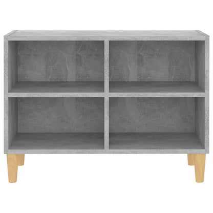 vidaXL Mobile TV con Gambe Legno Massello Grigio Cemento 69,5x30x50 cm