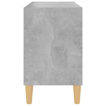 vidaXL Mobile TV con Gambe Legno Massello Grigio Cemento 69,5x30x50 cm