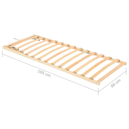 vidaXL Rete a Doghe con 13 Doghe Testata Regolabile 80x200 cm