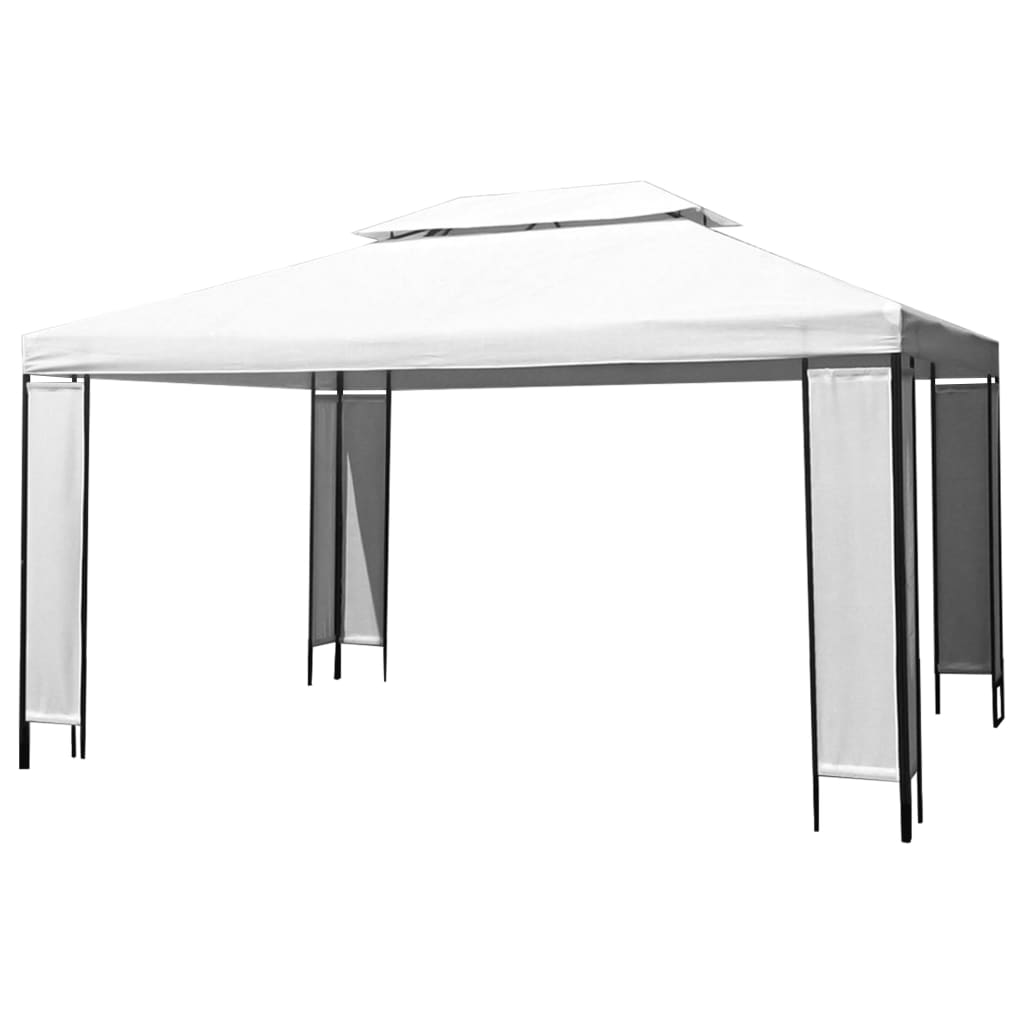 vidaXL Gazebo con Stringa di Luci LED Bianco 3x4 m