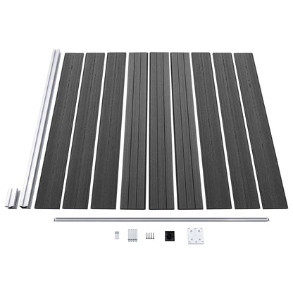 vidaXL Set Pannelli di Recinzione in WPC 526x186 cm Nero