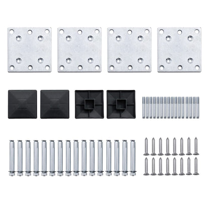 vidaXL Set Pannelli di Recinzione in WPC 526x186 cm Nero