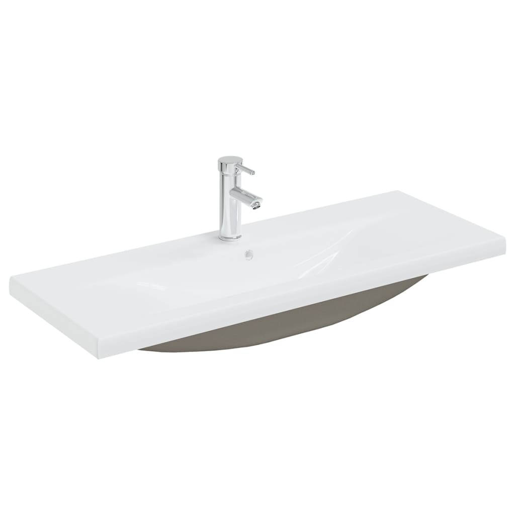 vidaXL Set Mobili da Bagno Bianco e Rovere Sonoma in Legno Multistrato