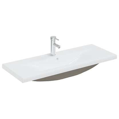 vidaXL Set Mobili da Bagno Bianco e Rovere Sonoma in Legno Multistrato