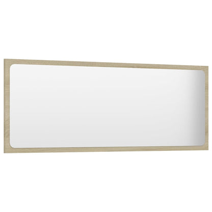 vidaXL Set Mobili da Bagno Bianco e Rovere Sonoma in Legno Multistrato
