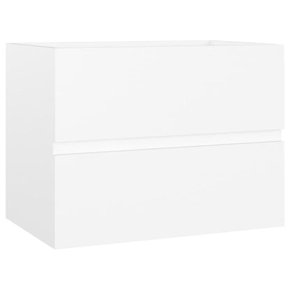 vidaXL Set Mobili da Bagno Bianco in Truciolato