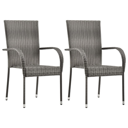 vidaXL Set Mobili da Pranzo per Giardino 3 pz Grigio