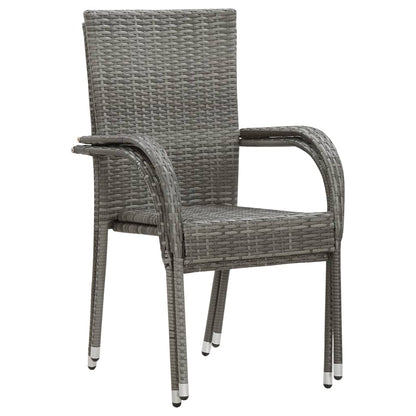vidaXL Set Mobili da Pranzo per Giardino 3 pz Grigio