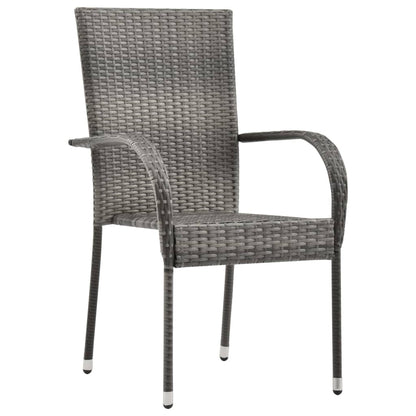 vidaXL Set Mobili da Pranzo per Giardino 3 pz Grigio