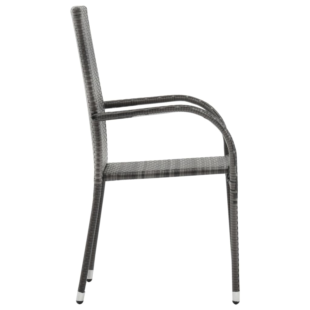 vidaXL Set Mobili da Pranzo per Giardino 3 pz Grigio