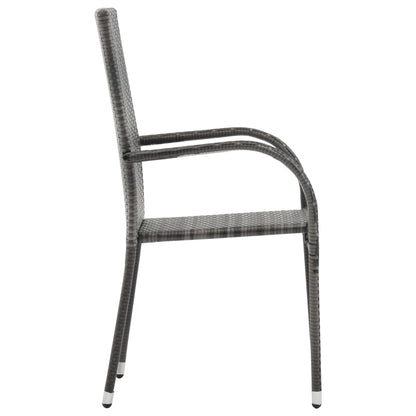 vidaXL Set Mobili da Pranzo per Giardino 3 pz Grigio
