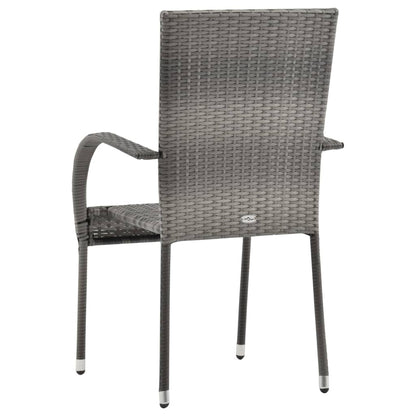 vidaXL Set Mobili da Pranzo per Giardino 3 pz Grigio