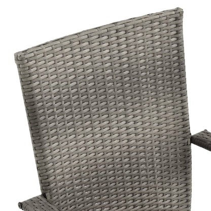 vidaXL Set Mobili da Pranzo per Giardino 3 pz Grigio