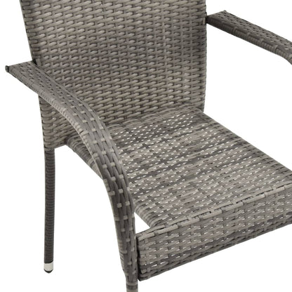 vidaXL Set Mobili da Pranzo per Giardino 3 pz Grigio