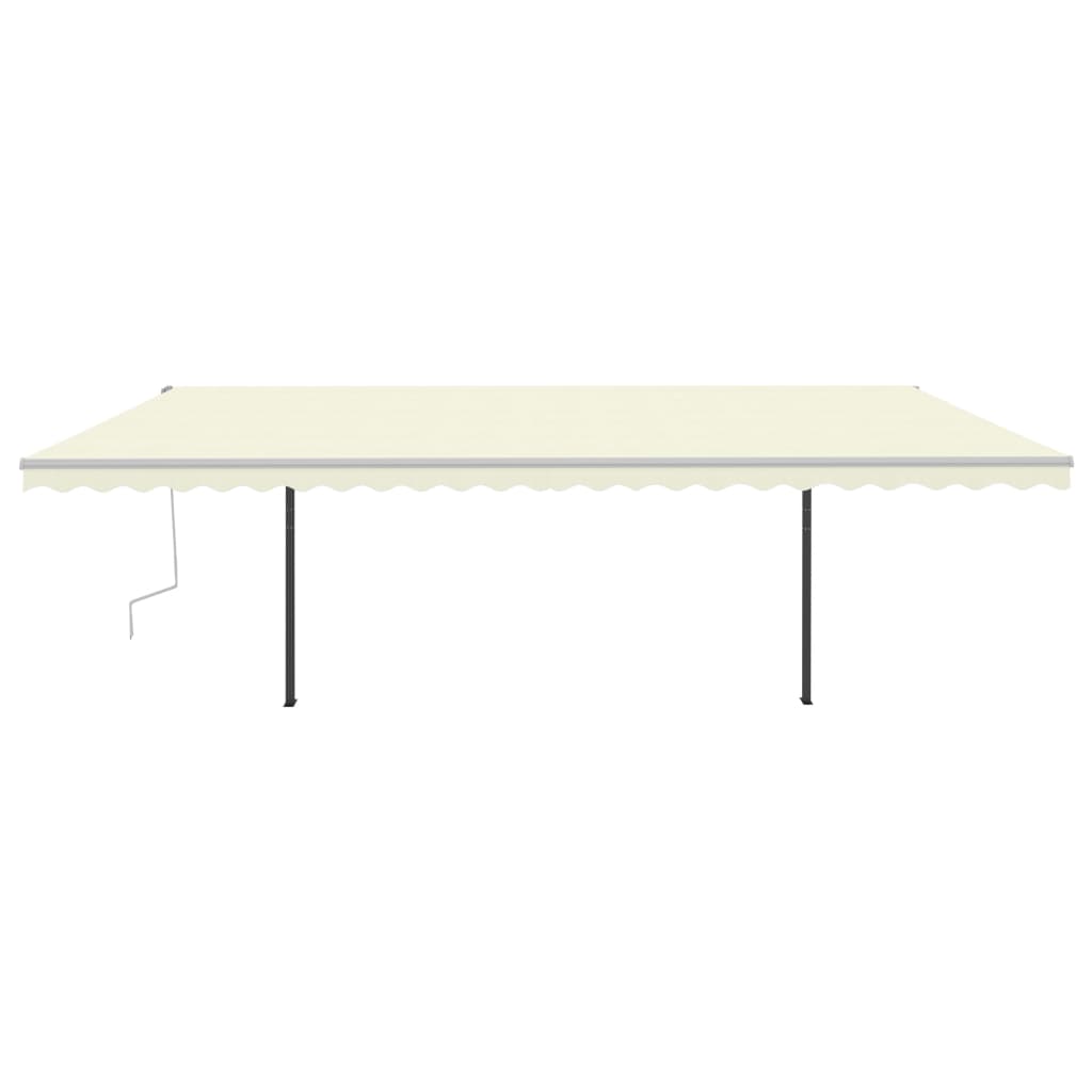 vidaXL Tenda da Sole Automatica con Sensore Vento e LED 6x3 m Crema
