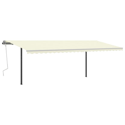 vidaXL Tenda da Sole Automatica con Sensore Vento e LED 6x3 m Crema