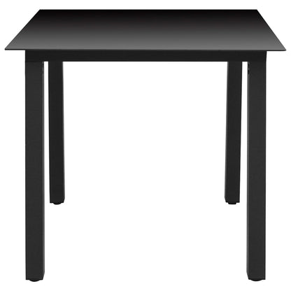 vidaXL Set Mobili da Pranzo per Giardino 5 pz in Alluminio Nero
