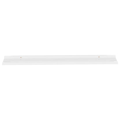 vidaXL Mensole da Parete 2 pz Bianco Lucido 115x9x3 cm