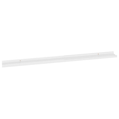 vidaXL Mensole da Parete 2 pz Bianco Lucido 115x9x3 cm