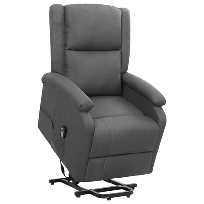 vidaXL Poltrona Alzapersona in Tessuto Grigio Scuro