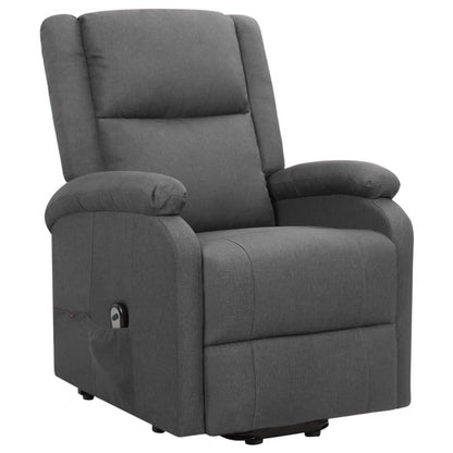 vidaXL Poltrona Alzapersona in Tessuto Grigio Scuro