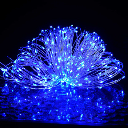 vidaXL Filo di Micro Luci Fatate Sferiche 40m 400 LED Blu 8 Funzioni