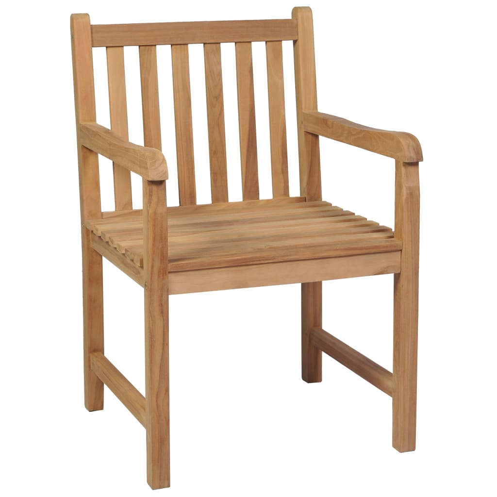 vidaXL Sedie da Giardino 4 pz con Cuscini Talpa in Massello di Teak