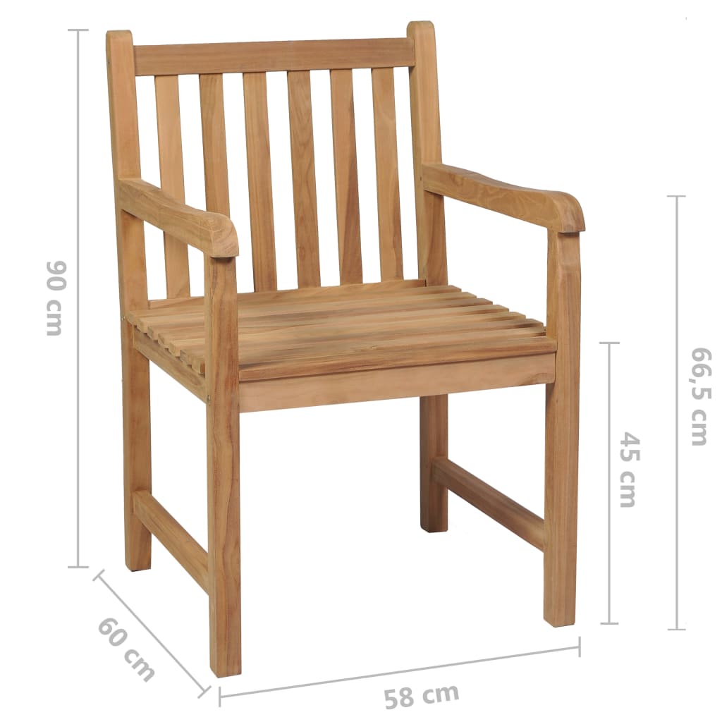 vidaXL Sedie da Giardino 4 pz con Cuscini Talpa in Massello di Teak