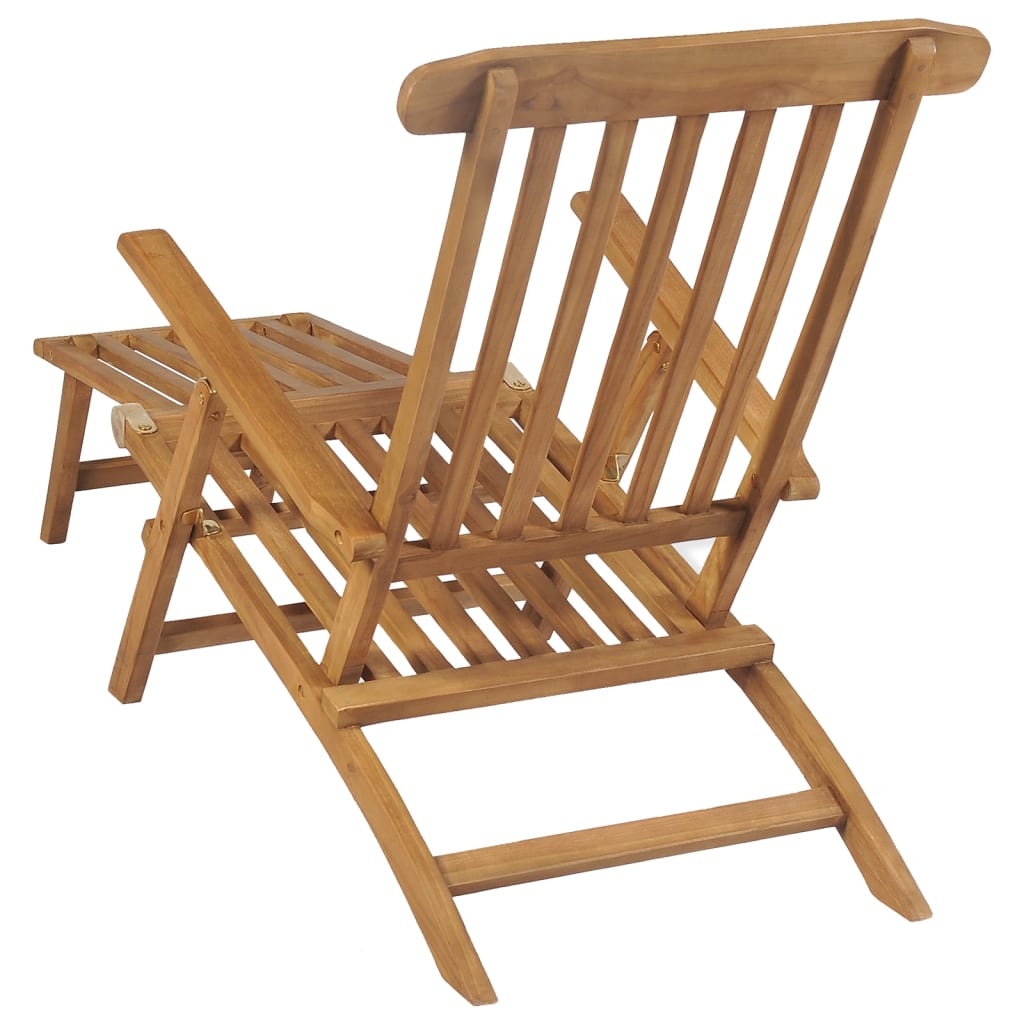 vidaXL Sedie a Sdraio con Poggiapiedi 2 pz in Legno Massello di Teak