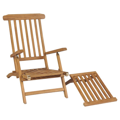 vidaXL Sedie a Sdraio con Poggiapiedi 2 pz in Legno Massello di Teak