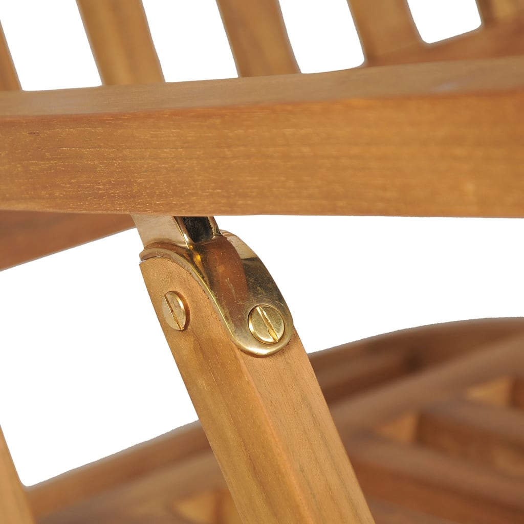 vidaXL Sedie a Sdraio con Poggiapiedi 2 pz in Legno Massello di Teak