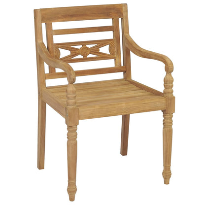 vidaXL Sedie Batavia con Cuscini 8 pz in Legno Massello di Teak