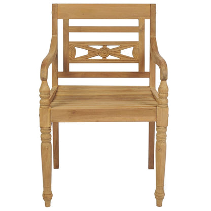 vidaXL Sedie Batavia con Cuscini 8 pz in Legno Massello di Teak