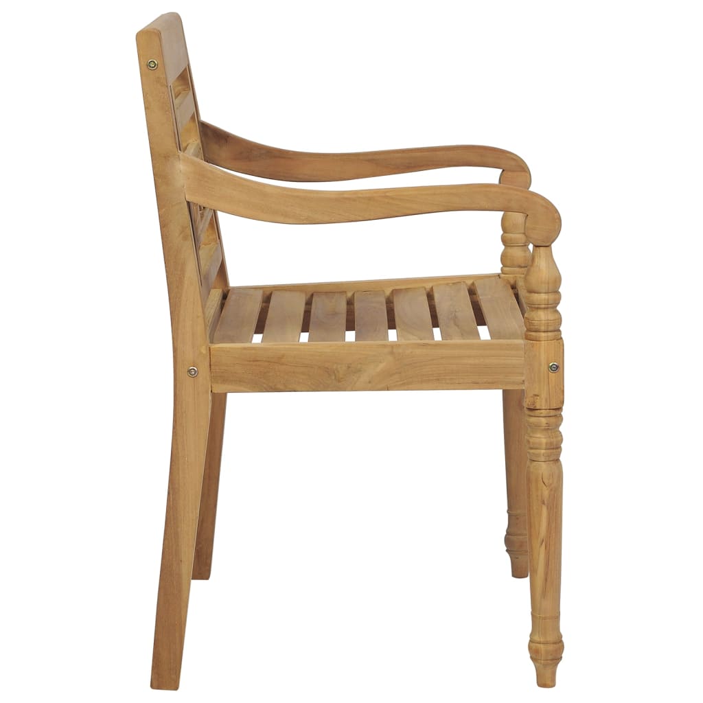 vidaXL Sedie Batavia con Cuscini 8 pz in Legno Massello di Teak